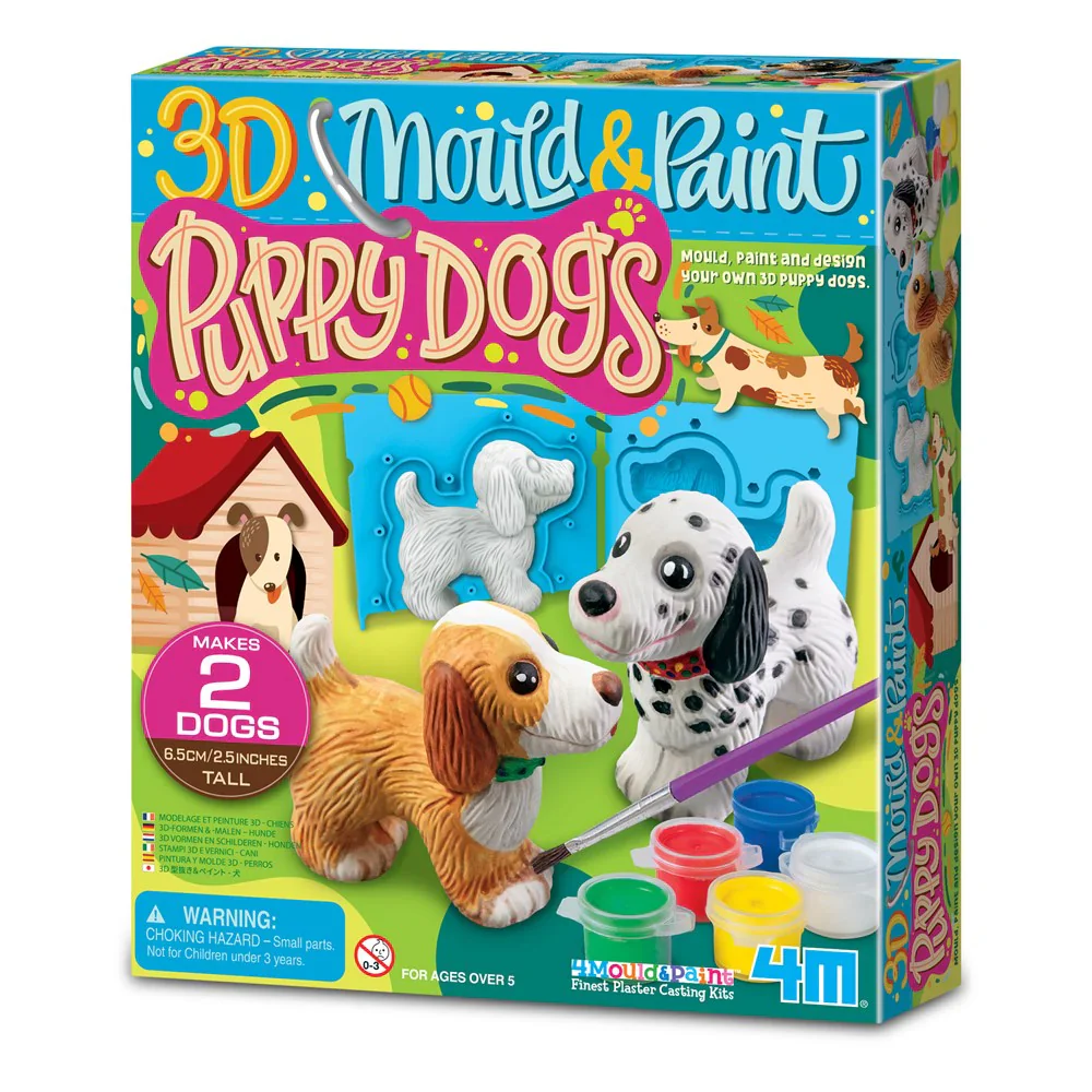 4M Molda e Pinta - 3D Cãezinhos