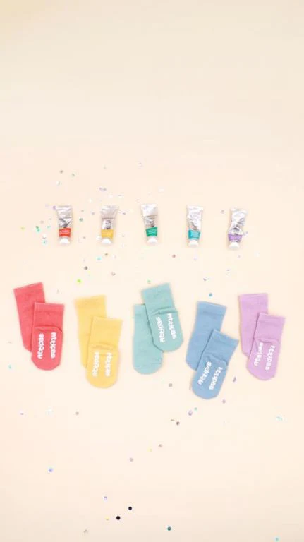 Attipas ATTISOCKS meias antiderrapante  coloridas 1 par Tamanho S - 0 a 12 meses - Image 4