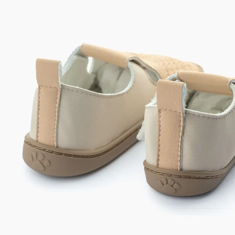 Baby Lobitos Barefoot Sandálias Troquelados Cream - Image 5