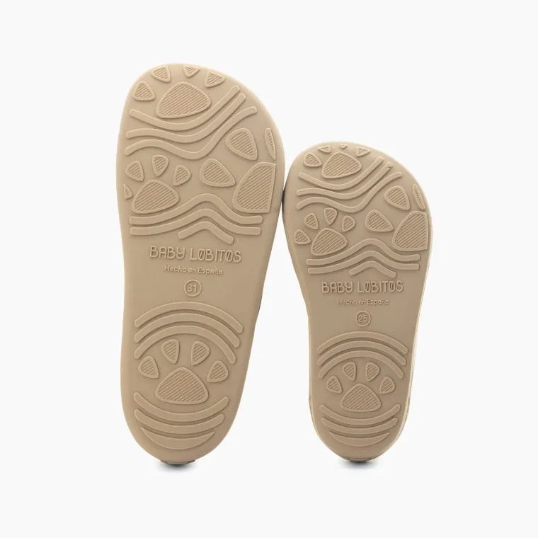 Baby Lobitos Barefoot Sandálias Troquelados Cream - Image 7