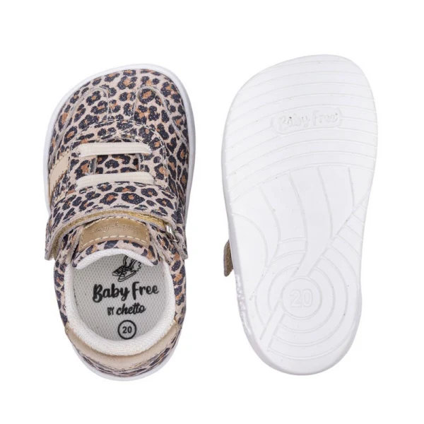 BabyFree Barefoot Sapatilha Animal Print com elásticos - Image 3