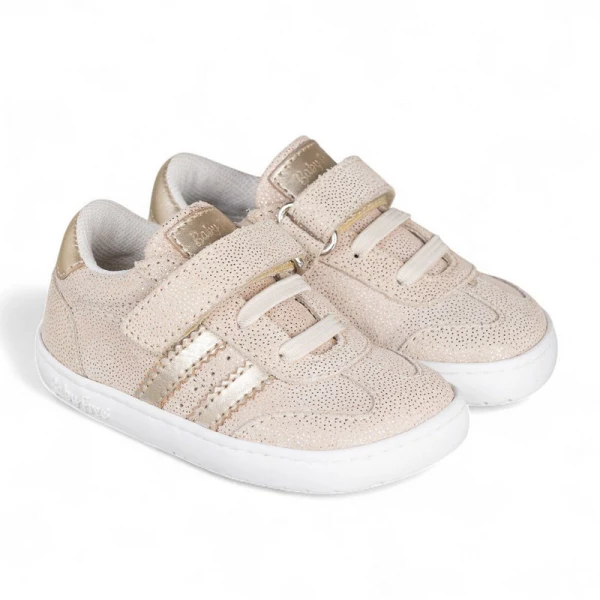 BabyFree Barefoot Sapatilha Beige (Oro) com elásticos - Image 2