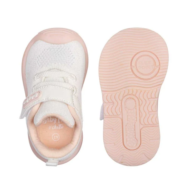 BabyFree Barefoot Sapatilha Branco e Rosa - Image 3