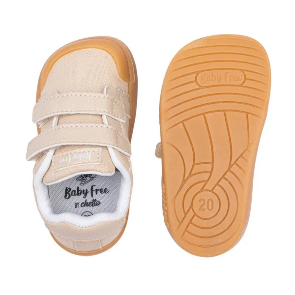 BabyFree Barefoot Sapatilha Lona Bege - Image 3