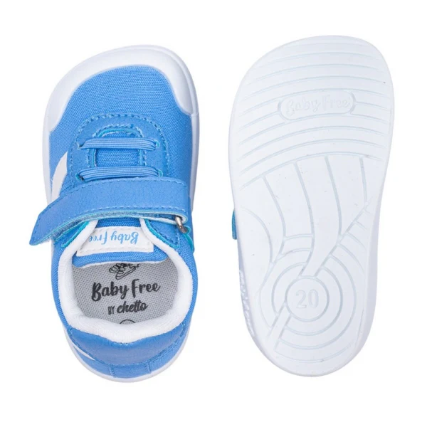 BabyFree Barefoot Sapatilha Lona de elásticos Azul - Image 3
