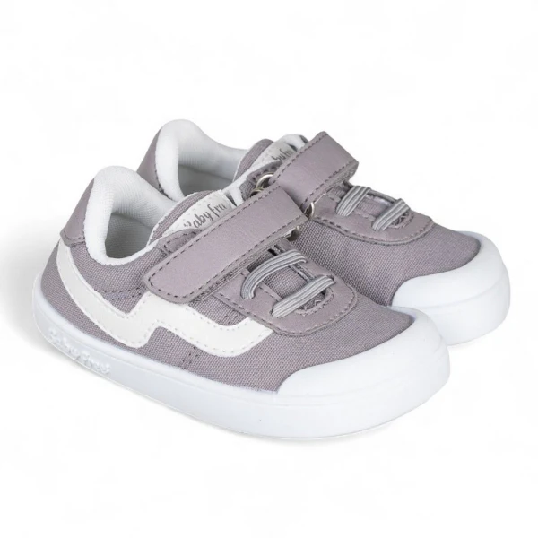 BabyFree Barefoot Sapatilha Lona de elásticos Gris - Image 2