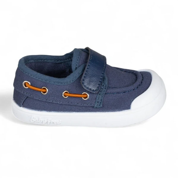 BabyFree Barefoot Sapatilha Lona Naútico Azul