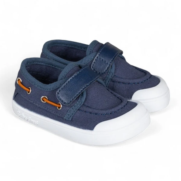 BabyFree Barefoot Sapatilha Lona Naútico Azul - Image 2
