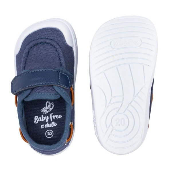BabyFree Barefoot Sapatilha Lona Naútico Azul - Image 3