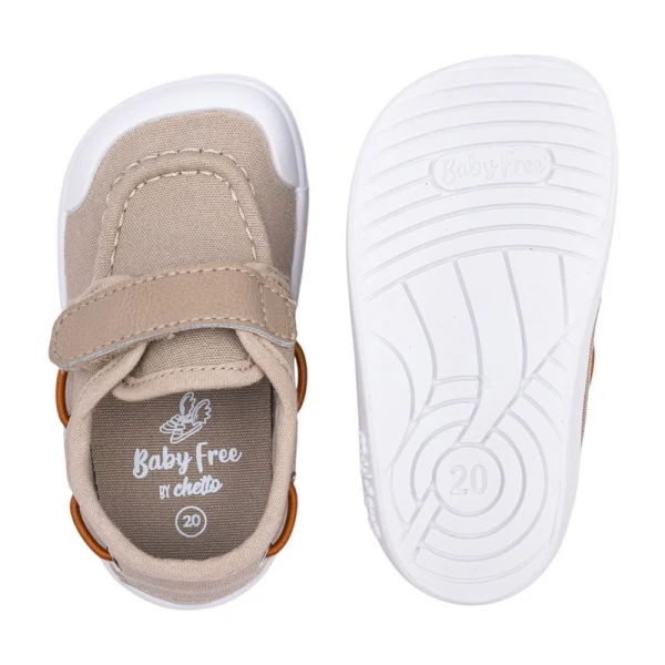BabyFree Barefoot Sapatilha Lona Naútico Taupe - Image 3