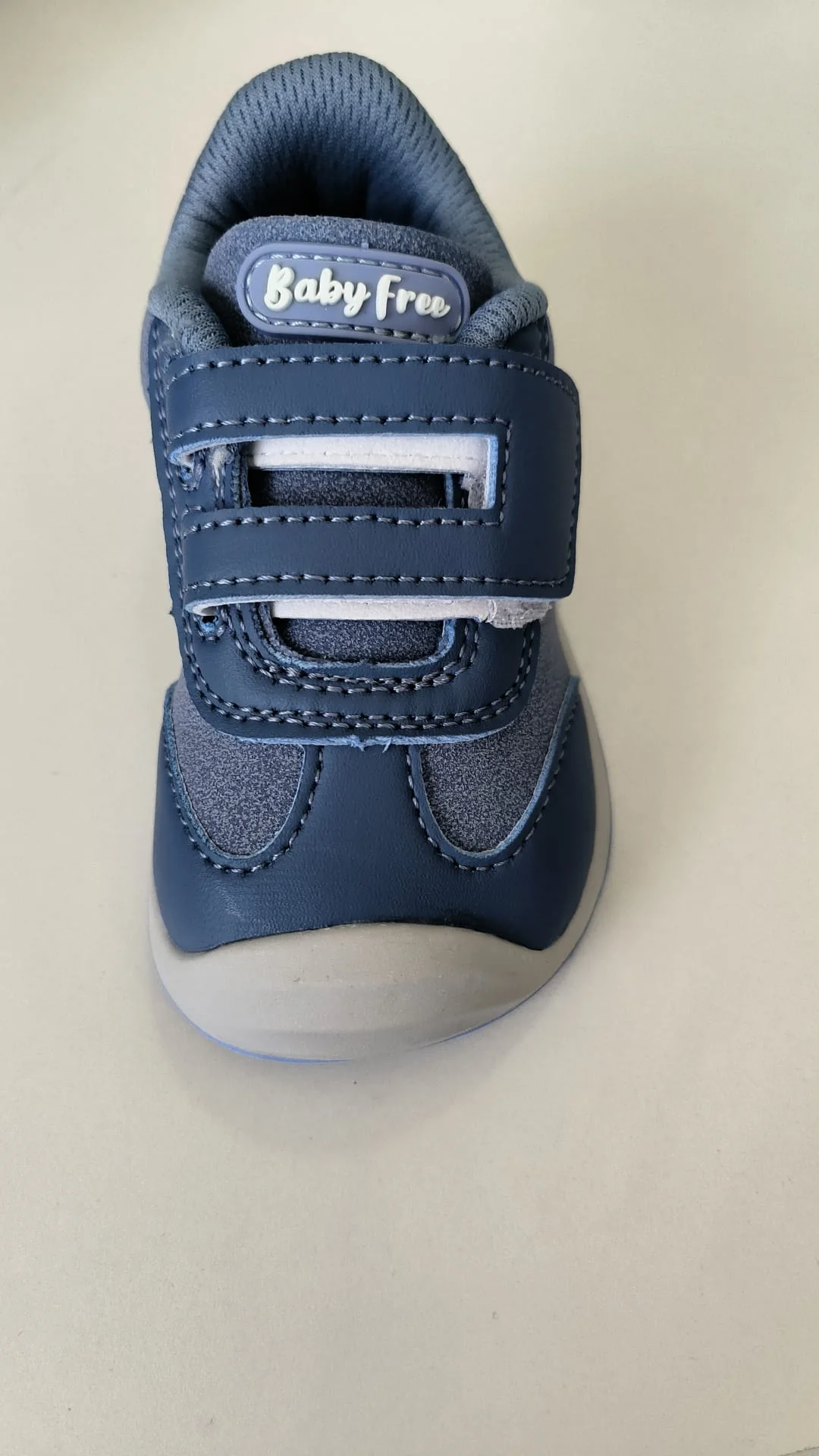 BabyFree Barefoot Sapatilha Azul com Velcro - Image 5