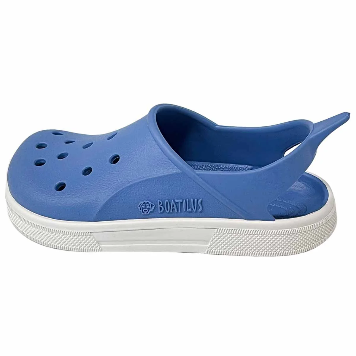 Boatilus - Sandália Minimalista Praia/Piscina Cloggy Jeans e Branco