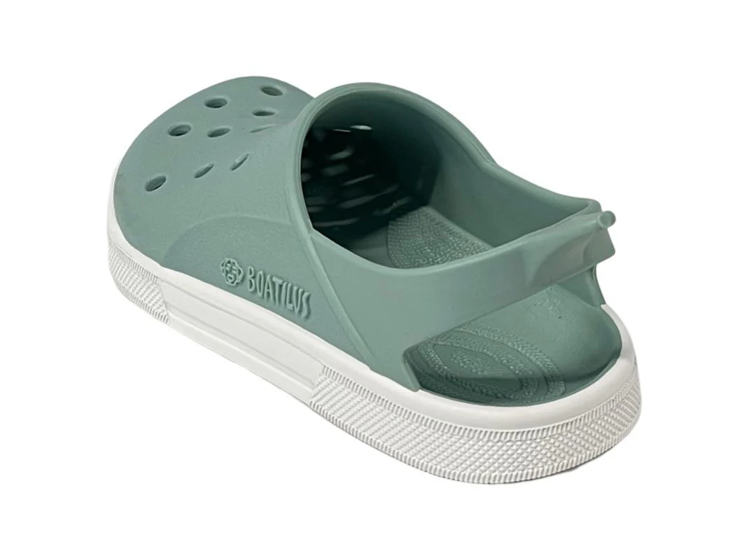 Boatilus - Sandália Minimalista Praia/Piscina Cloggy Verde Pastel e Branco - Image 3