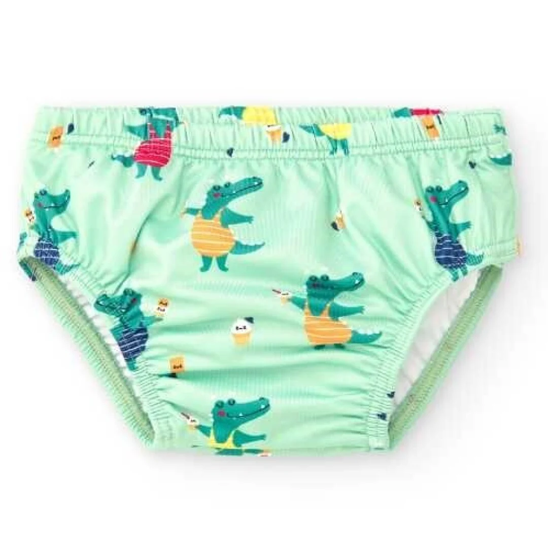 BtBox Cueca/ Fralda com Proteção Solar UPF 50+ Crocodilos