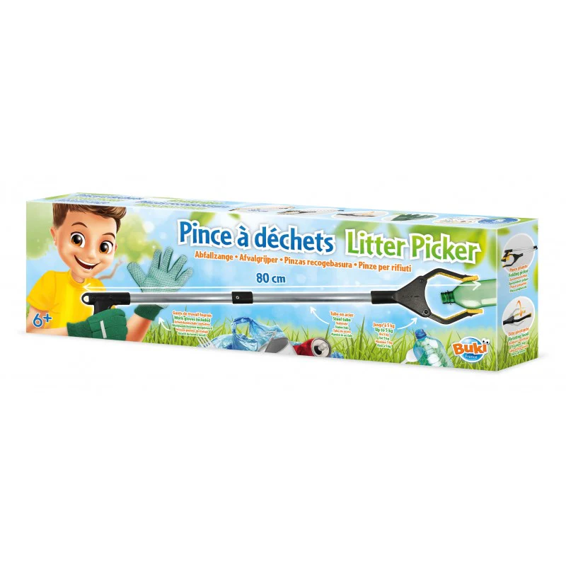 Buki Apanhador de lixo 80cm com 5 atividades