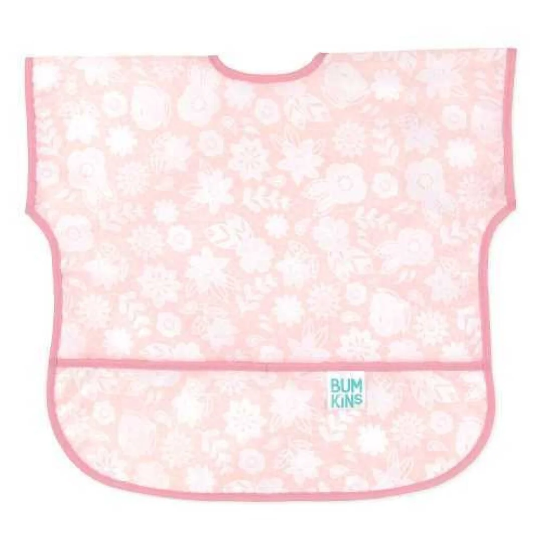 Bumkins Babete com mangas 1-3 anos Rosa Lace