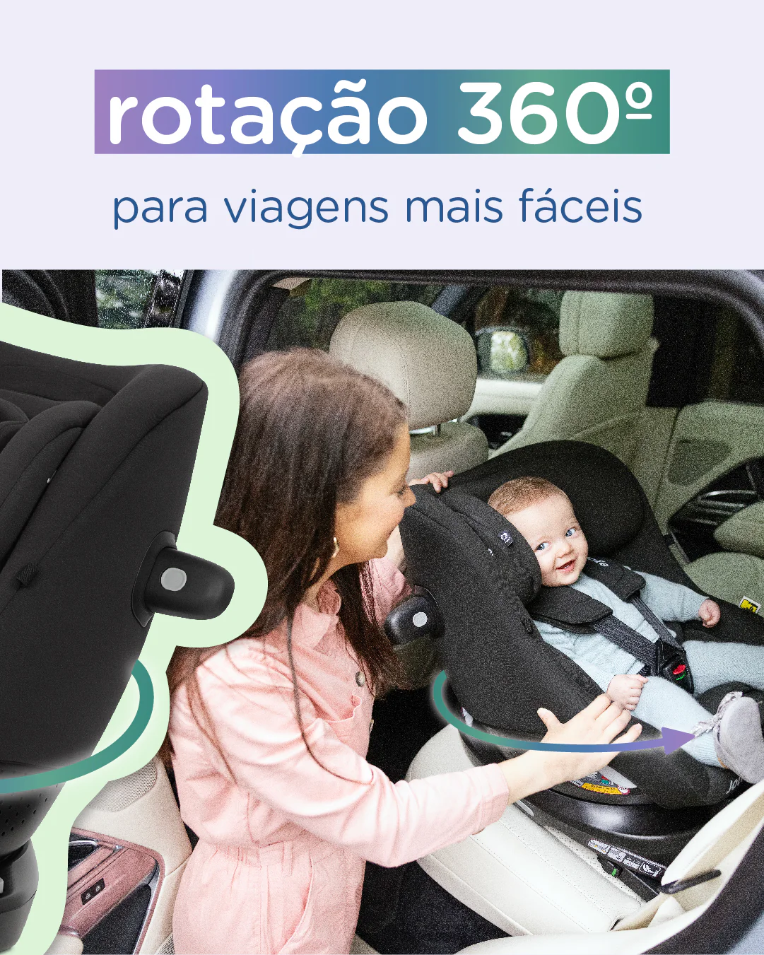 Cadeira Auto Joie I-Pivot 360  | 40cm - 105cm - Image 10