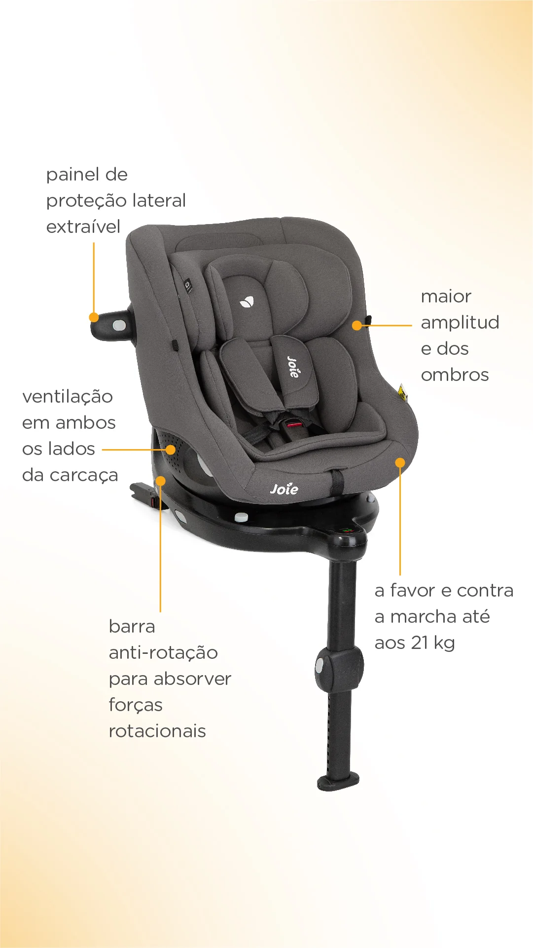 Cadeira Auto Joie I-Pivot 360  | 40cm - 105cm - Image 14
