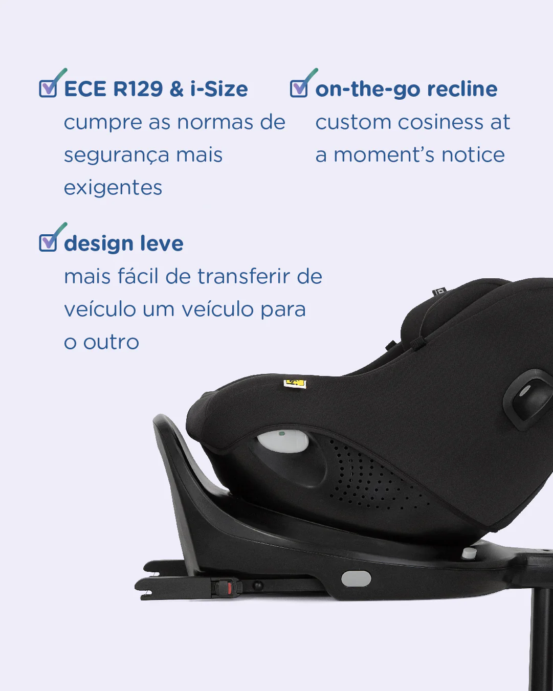 Cadeira Auto Joie I-Pivot 360  | 40cm - 105cm - Image 15