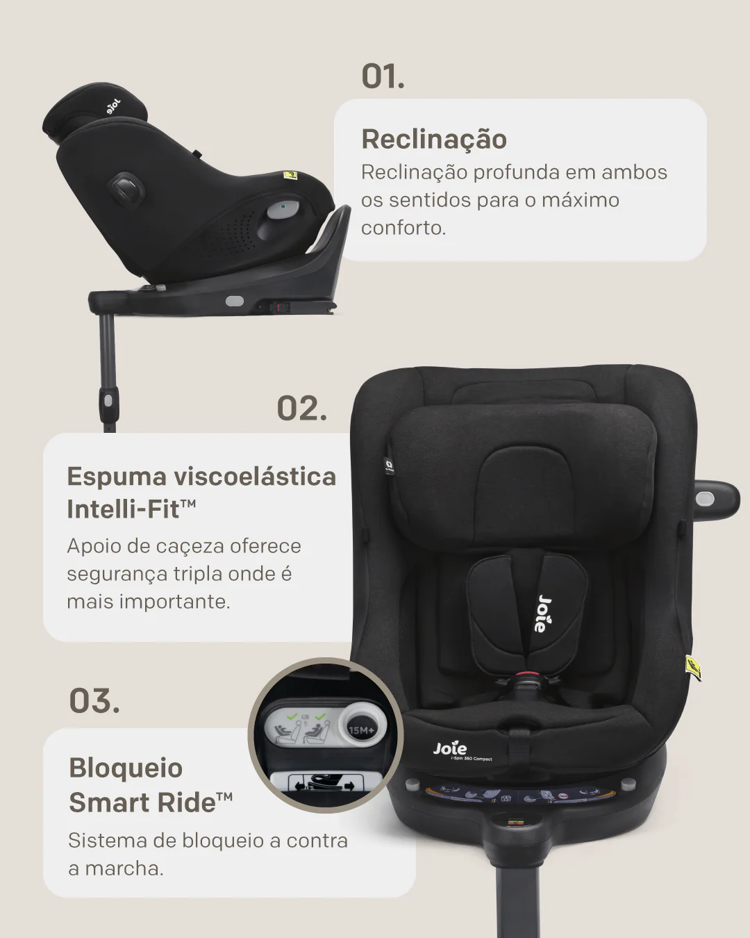 Cadeira auto Joie i-Spin 360 | 40cm - 105cm MESH EDITION * fim de maio - Image 45
