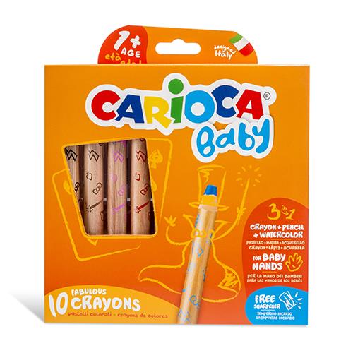 CARIOCA BABY Caixa 10 lápis de cera extra grande
