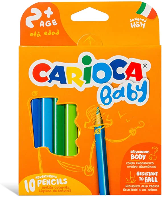 CARIOCA BABY Caixa 10 lápis de cor curtos
