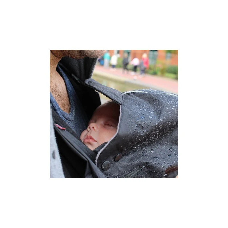Capa Babywearing Close Impermeável Cocoon Black - Image 5