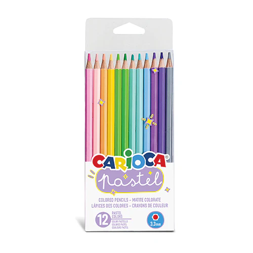 CARIOCA 12 Lápis de cores pastel