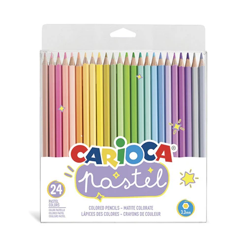 CARIOCA 24 Lápis de cores pastel