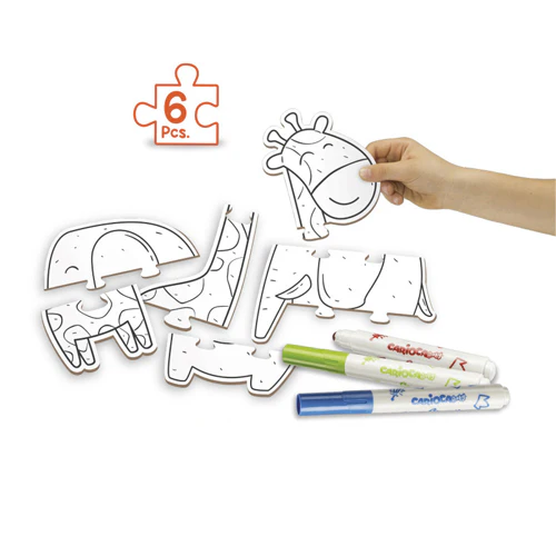 Carioca Baby Puzzle para pintar com marcadores ANIMAIS - Image 2