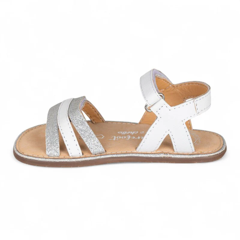 Chetto Barefoot Sandália em pele - Branco