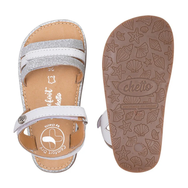 Chetto Barefoot Sandália em pele - Branco - Image 5