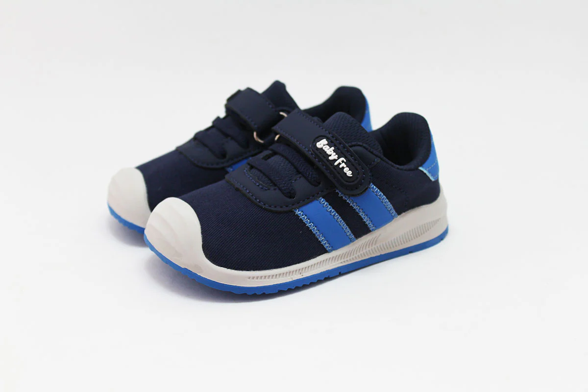 BabyFree Barefoot Sapatilha Azul com elásticos - Image 4