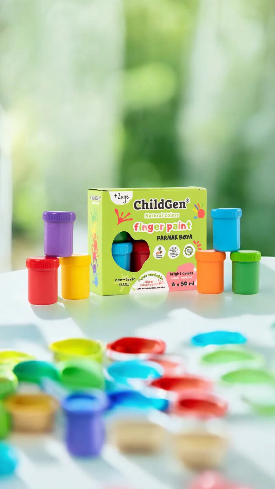 ChildGen Tinta para dedos - 6 cores (50ml) - Image 3