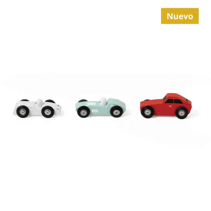 Classic World Conjunto de Carrinhos em madeira