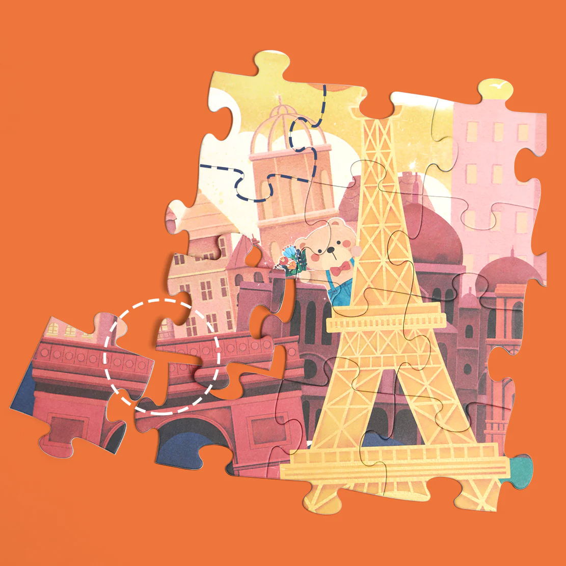 Classic World Puzzle 48 peças "Coco na França" - Image 5