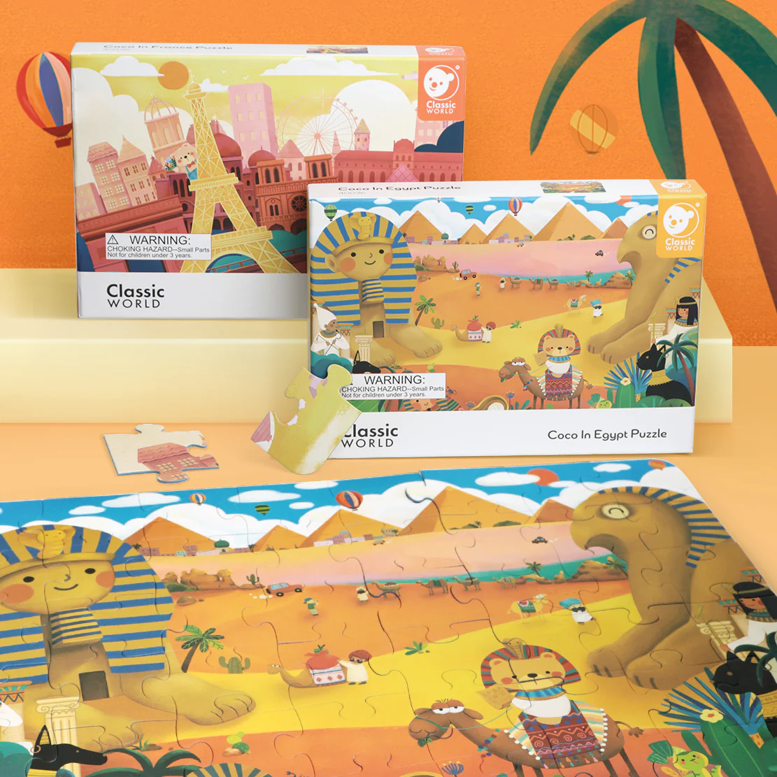 Classic World Puzzle 48 peças "Coco no Egipto" - Image 3