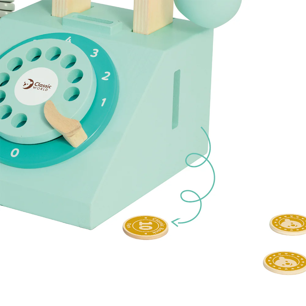 Classic World Telefone Vintage com moedas - Image 3