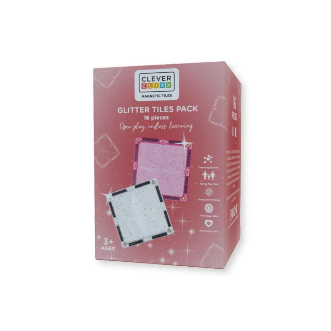 Clever Clixx Jogo blocos Magnéticos Pack Glitter 16 peças