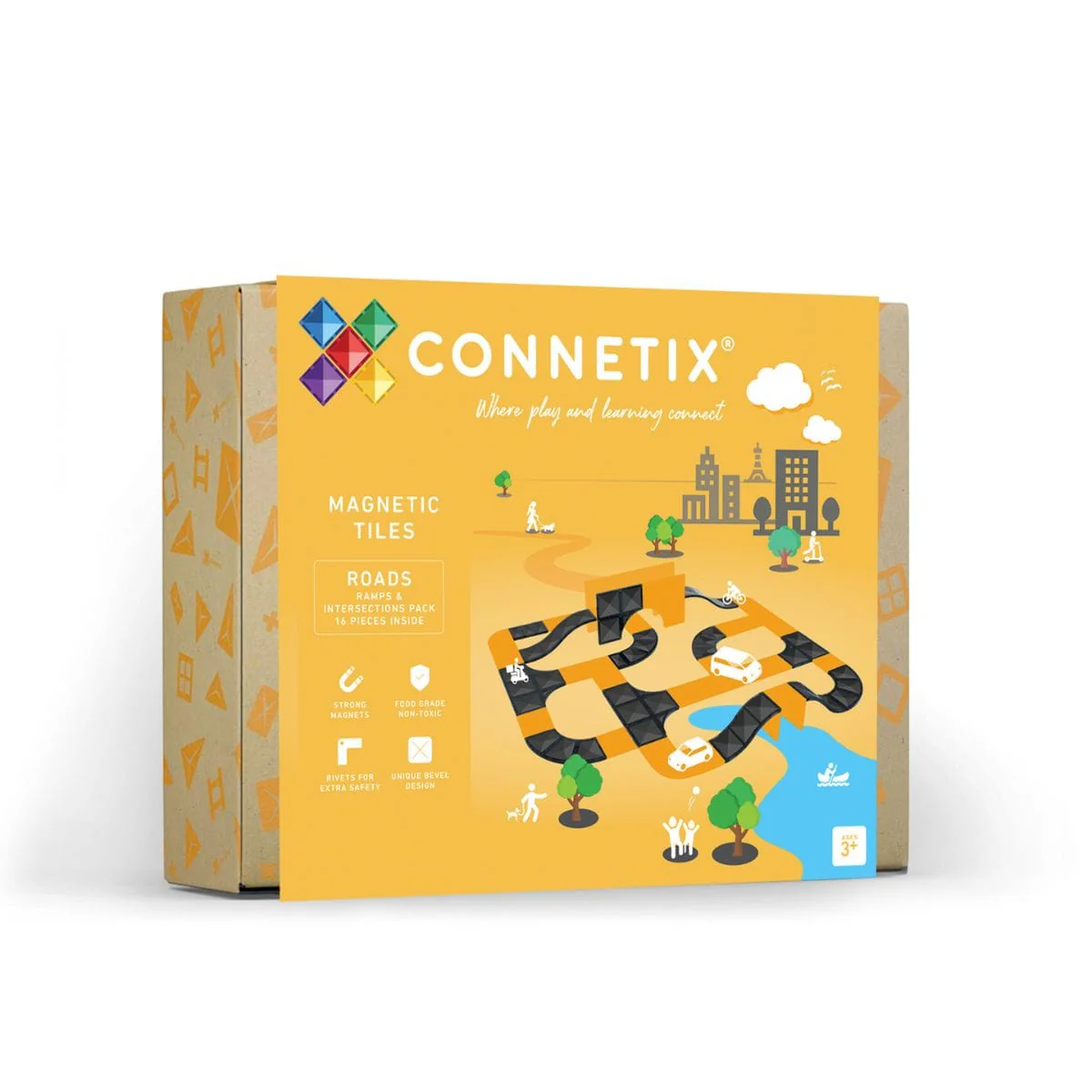 Connetix Jogo blocos Magnético Ramps & Intersections Pack 16 peças