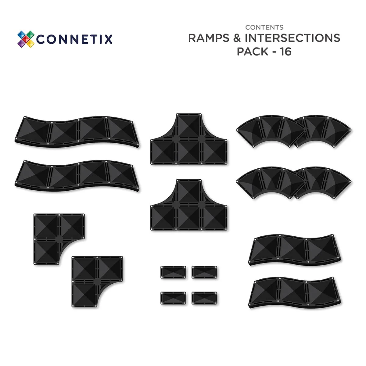 Connetix Jogo blocos Magnético Ramps & Intersections Pack 16 peças - Image 6
