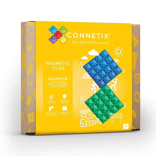 Connetix Jogo blocos Magnético 2 bases Azul & Verde *por encomenda