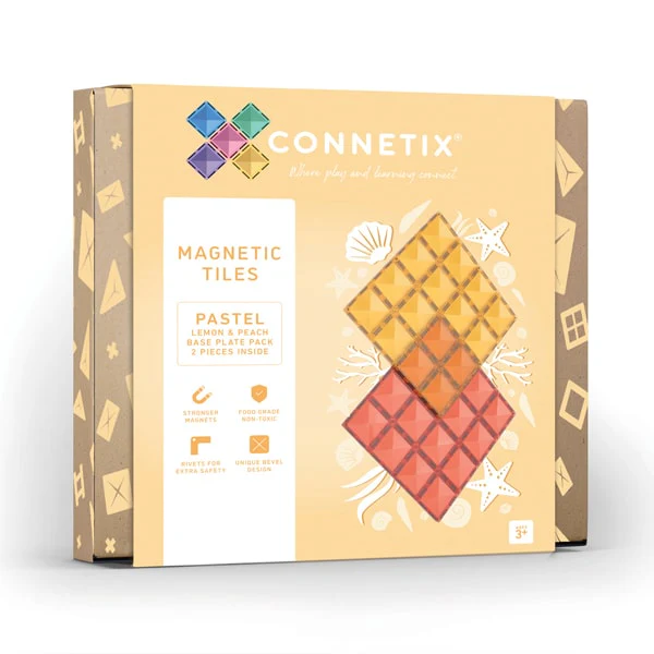 Connetix Jogo blocos Magnético 2 bases Lemon & Peach *por encomenda