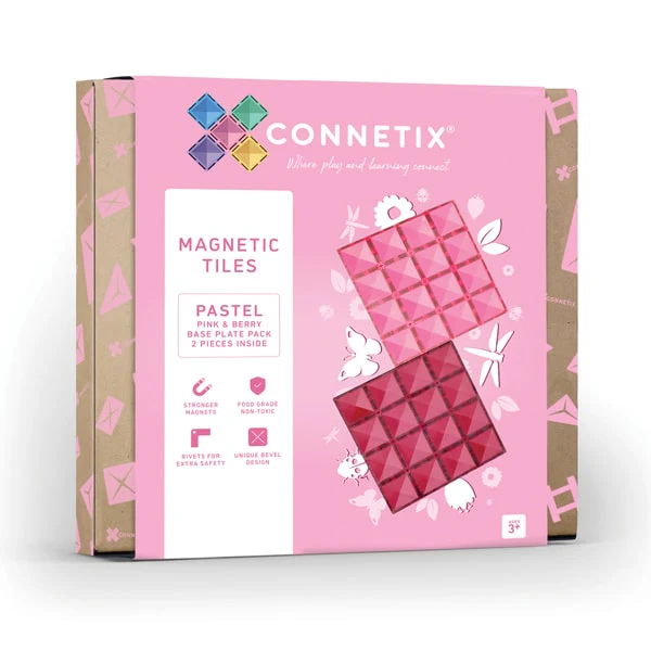 Connetix Jogo blocos Magnético 2 bases Pink & Berry *por encomenda