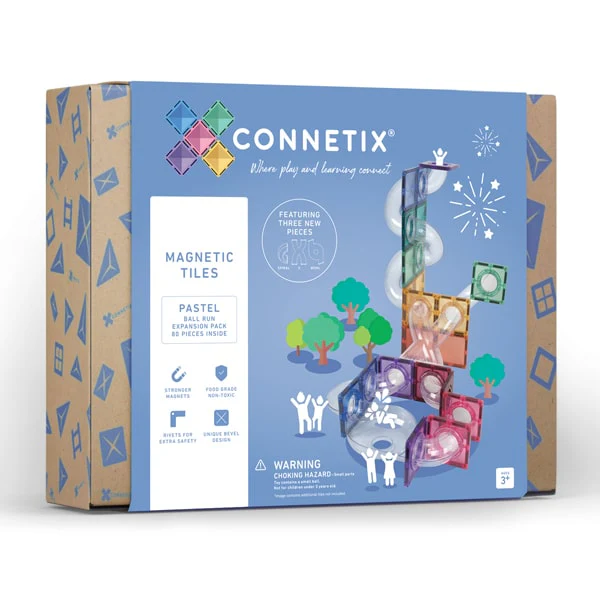 Connetix Jogo blocos Magnético Ball Run Pastel Expansion 80p *por encomenda