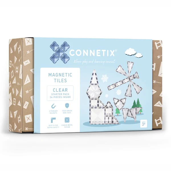 Connetix Jogo blocos Magnético Clear Shape de 34 pc *por encomenda
