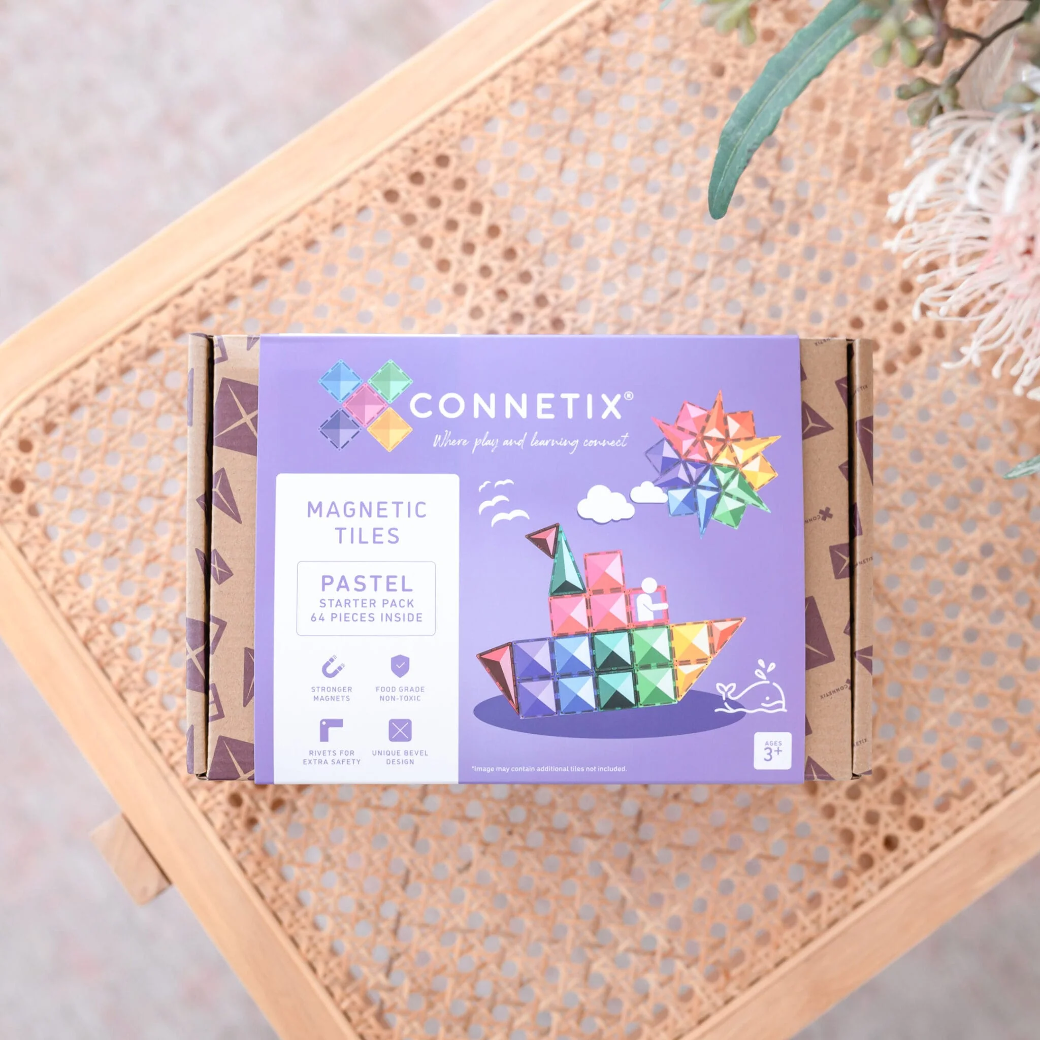 Connetix Jogo blocos Magnético Pastel Starter 64 pc - Image 4