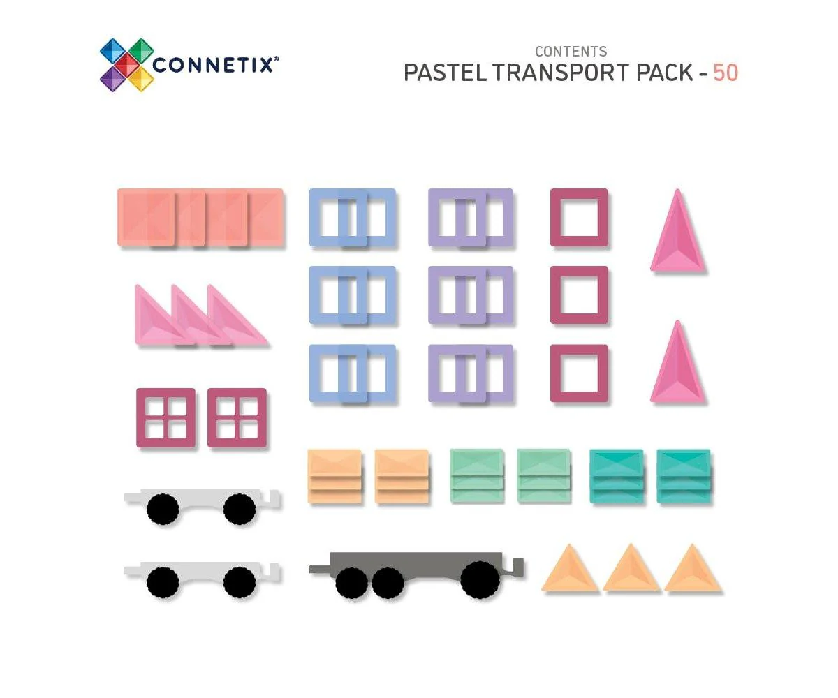Connetix Jogo blocos Magnético Pastel Transport 50 pc *por encomenda - Image 5