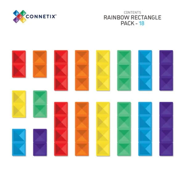 Connetix Jogo blocos Magnético Rainbow Rectangle 18 pc *por encomenda - Image 6