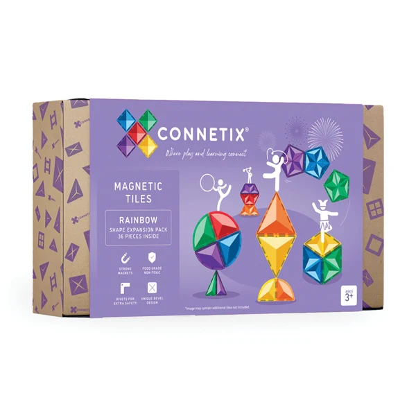 Connetix Jogo blocos Magnético Rainbow Shape Expansion 36 pc *por encomenda